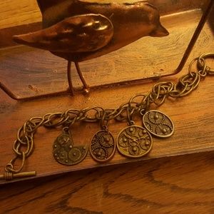 Steampunk Charm & Chain Bracelet